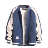  Baseball Jacket Mens with Button College Patchwork Jacket Coat Men Plus Size M-3XL Bomber Jacket Men Fashion ,DA743