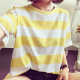T Shirt Women Tshirt stripe Free Shipping Vintage New Summer 2019 Stripe T-With Short Sleeves Vestidos Ropa Mujer T047