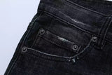 Men Skinny Stretch Washed Casual Solid Black 2018 Spring Summer Men Denim Jeans Slim Retro Straight Male Quality