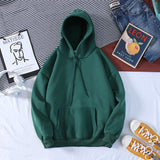 Velvet Men Hoodies Long Sleeve Loose Fit Solid Mens Hoodies Sweatshirt Casual Streetwear Hip Hop Men Clothes