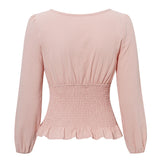 Streetwear Autumn Crop Tops Blouse Female High Waist Twist Ruffle Winter Blouses Women 2019 Chic Shirts Top Plus Size