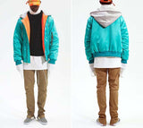 Bomber Hooded Jacket Male Thick 2018 Trend Streetwear Pure Color Pleated Sleeve Zipper Loose Urban Clothes
