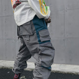 Boys Multiple Pockets Cargo Pants Men Streetwear Hip Hop Pants Jogging Pants