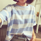 T Shirt Women Tshirt stripe Free Shipping Vintage New Summer 2019 Stripe T-With Short Sleeves Vestidos Ropa Mujer T047