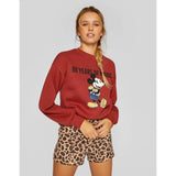 Mickey Streetwear Cartoon White Women Red Sweatshirt 2019 New Comic Oversized Hoodie Long Sleeve Knitted Casual Clothes