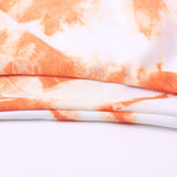 Tie Dye swimsuit bikini 2020 bandage push up bikini set high waisted swim suit sexy women swimwear knotted swimming bathing suit