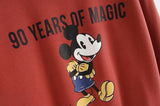 Mickey Streetwear Cartoon White Women Red Sweatshirt 2019 New Comic Oversized Hoodie Long Sleeve Knitted Casual Clothes