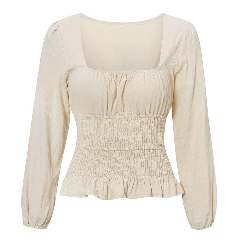 Streetwear Autumn Crop Tops Blouse Female High Waist Twist Ruffle Winter Blouses Women 2019 Chic Shirts Top Plus Size