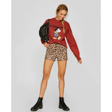 Mickey Streetwear Cartoon White Women Red Sweatshirt 2019 New Comic Oversized Hoodie Long Sleeve Knitted Casual Clothes