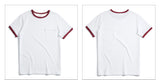 Tee 3-color Short Summer T-shirt Male 100% Cotton T Shirt Short O-neck Reinforced Tshirt 320g