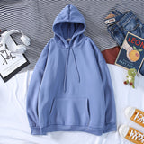 Velvet Men Hoodies Long Sleeve Loose Fit Solid Mens Hoodies Sweatshirt Casual Streetwear Hip Hop Men Clothes