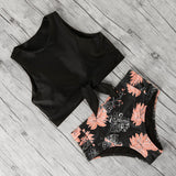 Leopard Bikini Set 2020 Floral Print Swimsuit Female Vintage Beachwear Push Up Bathing Suit Women Plus Size Swimwear XL biquini