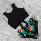 Leopard Bikini Set 2020 Floral Print Swimsuit Female Vintage Beachwear Push Up Bathing Suit Women Plus Size Swimwear XL biquini