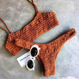  Bikinis 2019 Mujer Women Swimwear Women Push-up Padded Bra Bandage Bikini Set Sexy Swimsuit Triangle Swimwear Bathing