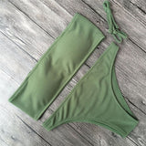  Swimwear Bandage Bikini Set Push-up Padded Bathing Swimsuit Beachwear