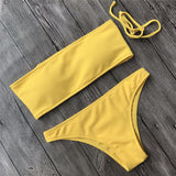 Swimwear Bandage Bikini Set Push-up Padded Bathing Swimsuit Beachwear