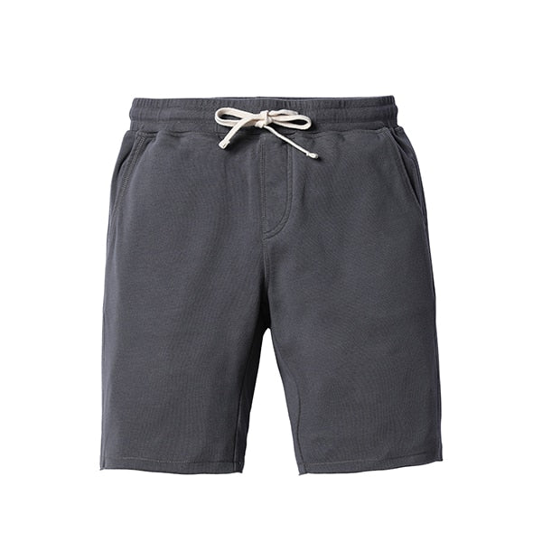 Summer Knee Length Shorts Men Raw Hem Drawstring Sweatpants Jogger Short High Quality Brand Clothing 180024