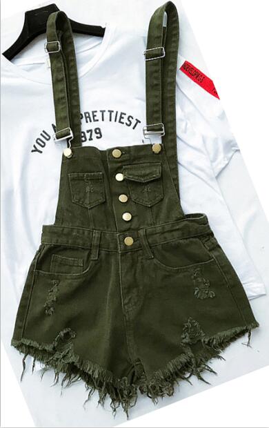 Short Rompers Womens Jumpsuit Denim Overalls for Women Rompers Plus Size Hole Playsuits and Jumpsuits for Girls Overalls