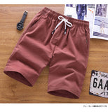 Summer Mens Shorts Summer Casual Short Elastic Mid Waist Beach Shorts Drawstring 2Pockets M-5XL Plus Size  ZA001