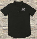 New Men Fashion Summer ss Sik Silk Kanye West Sik Silk Men Casual Hip Hop Irregular Curved Hem Short Sleeved Cotton T-Shirt
