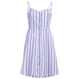 Spaghetti Strap Off Shoulder Striped Summer Dress 2019 Women Bow Backless Dress Sexy Vestidos