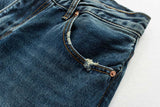 Men Casual Distressed Jeans Straight Loose Baggy Jeans Cowboy Hip Hop Pants Destroy Wash with Hole Retro Harem Jeans Trousers