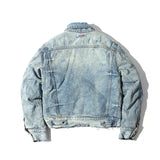 Patchwork Cotton Padded Men's Jacket 2019 Winter Thick Style Ripped Denim Coats Men Green Black