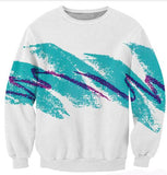  Print Hoodies Long Sleeve 90S Unisex Jumper Women/Men Pink Green Jumper Tops Tumblr Outfits S-5XL