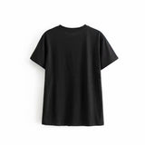 Casual designer black women tshirt o neck short sleeve cotton streetwear summer tops bloggers female vestidos new arrival 2019