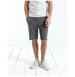  Summer Knee Length Shorts Men Raw Hem Drawstring Sweatpants Jogger Short High Quality Brand Clothing 180024