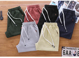 Summer Mens Shorts Summer Casual Short Elastic Mid Waist Beach Shorts Drawstring 2Pockets M-5XL Plus Size  ZA001