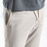  Summer Knee Length Shorts Men Raw Hem Drawstring Sweatpants Jogger Short High Quality Brand Clothing 180024