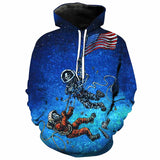 Hoodies Men Space Vacuum Cleaner Robot 3D Print Harajuku Hoody Sweatshirt Women Pullover Top Streetwear Plus 5XL
