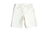  White embryo cloth color point denim shorts Jeans Man Raw Denim Jeans Knee Length Selvedge Denim Jeans