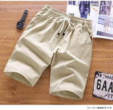 Summer Mens Shorts Summer Casual Short Elastic Mid Waist Beach Shorts Drawstring 2Pockets M-5XL Plus Size  ZA001