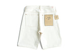  White embryo cloth color point denim shorts Jeans Man Raw Denim Jeans Knee Length Selvedge Denim Jeans