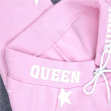 Solid Pants Capris Tracksuit Pink/Gray Loose Pants Women Printed Star Casual Long Trousers Fashion Sweatpants 2019 H