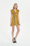 Summer Ruffle Mini Dress With Sleeve Waist