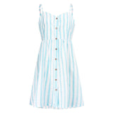 Spaghetti Strap Off Shoulder Striped Summer Dress 2019 Women Bow Backless Dress Sexy Vestidos