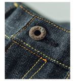 UNWASH 503 Type 16.5oz Men's Denim Shorts Selvage Summer Loose Straight Casual Shorts Knee Length Short Jenas With Paris Buckle