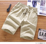 Summer Mens Shorts Summer Casual Short Elastic Mid Waist Beach Shorts Drawstring 2Pockets M-5XL Plus Size  ZA001