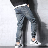 Japanese Style Fashion Men Jeans Retro Wash Denim Cargo Pants Men Harem Jeans Streetwear Slack Bottom Hip Hop Joggers Jeans