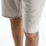  Summer Knee Length Shorts Men Raw Hem Drawstring Sweatpants Jogger Short High Quality Brand Clothing 180024