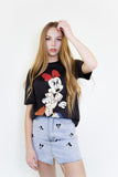  denim skirts women vintage cute cartoon mouse embroidery high waist a-line mini burrs denim skirt women plus size