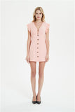 Summer Ruffle Mini Dress With Sleeve Waist