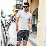 T-shirt Men T shirt Cotton Solid Striped t Shirt Men Casual O-neck Short Sleeve Slim Fit T-Shirts Mens