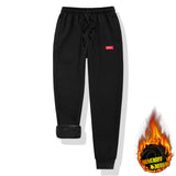 Jogger Mens Pants Cotton Trousers Male Winter Warm Velvet Sweatpants Tracksuit Joggers Autumn Winter M-4XL