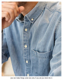 Original Classic Slim Denim Shirt Cotton Cotton Casual Wash Shirt Mens Dress Shirts Jeans Shirts men shirt long sleeve