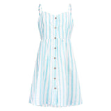 Spaghetti Strap Off Shoulder Striped Summer Dress 2019 Women Bow Backless Dress Sexy Vestidos
