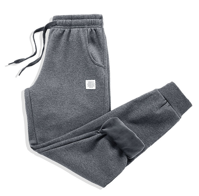 Jogger Mens Pants Cotton Trousers Male Winter Warm Velvet Sweatpants Tracksuit Joggers Autumn Winter M-4XL